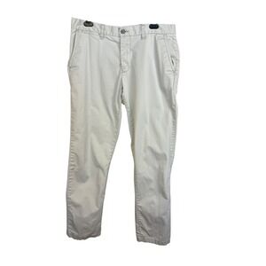 Tommy Hilfiger Custom Fit Chino Pants Khaki Tan Mens 34x32 Straight Leg‎ Casual
